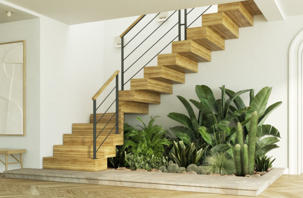 Indoor Straight / Winder Staircase Wood Beam